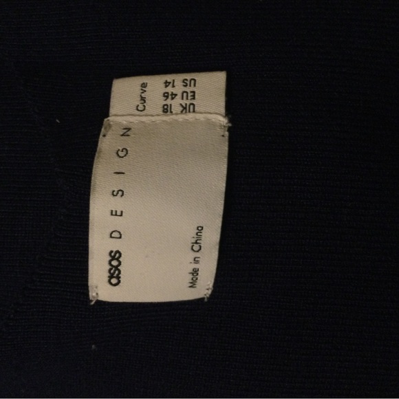 ASOS Curve Body Suit Racer back Navy 14 - Picture 5 of 7